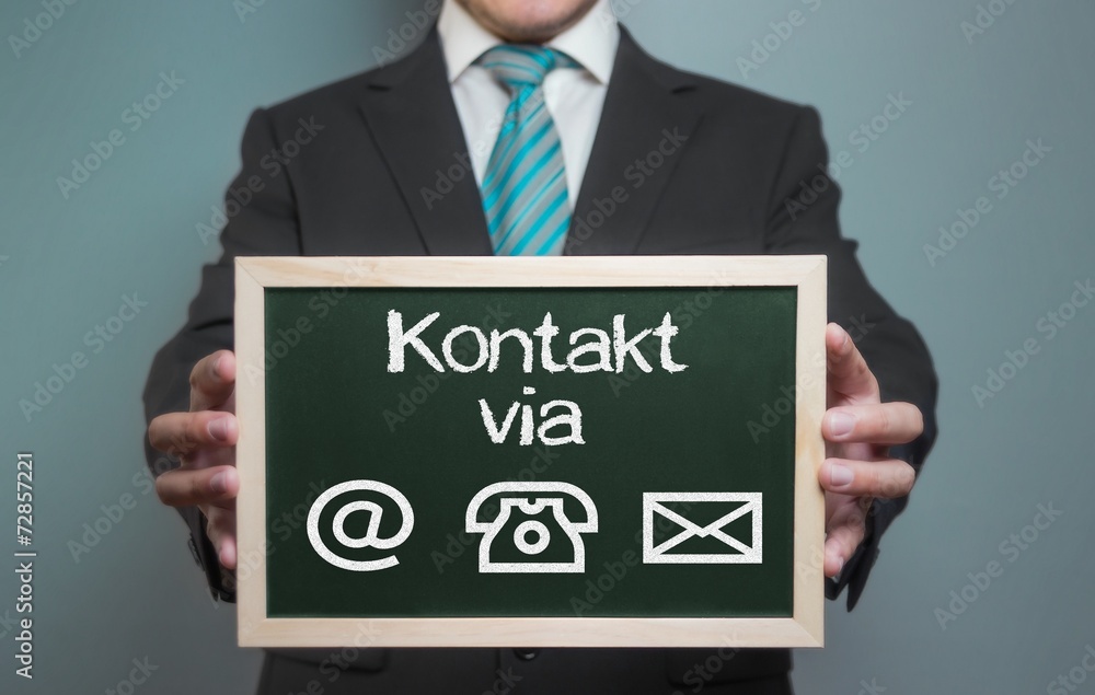Kontaktoptionen auf Tafel Kontaktoptionen auf Tafel
