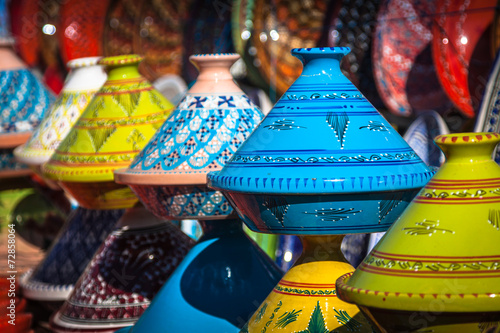Tajines in the market, Marrakesh,Morocco