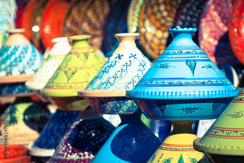 Obraz na płótnie Tajines in the market, Marrakesh,Morocco w salonie