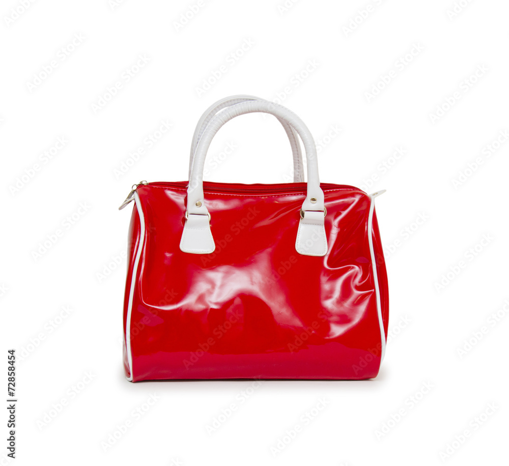 Red women bag isolated on white background Red women bag isolated on white background