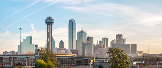 Panoramic overview of downtown Dallas