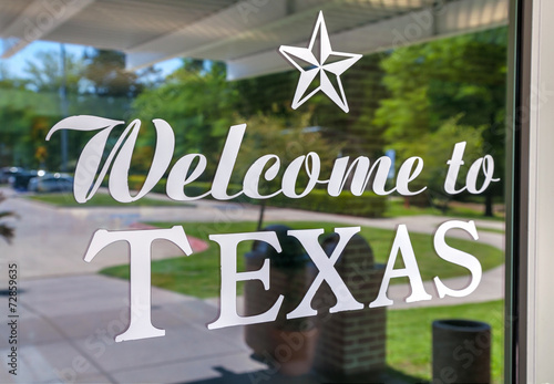 Obraz na płótnie Welcome to Texas w salonie