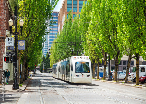 Light train of the Portland Streetcar system