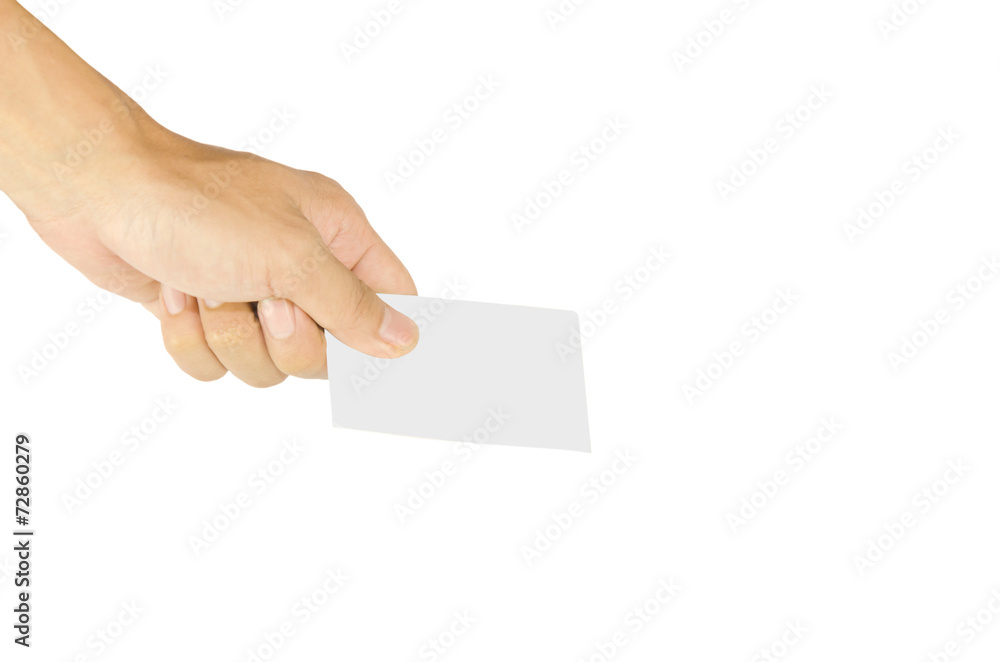 Fototapeta premium Business card in hand