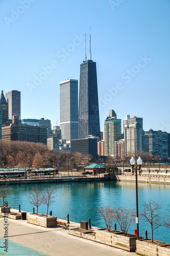 Obraz na płótnie Chicago downtown cityscape w salonie