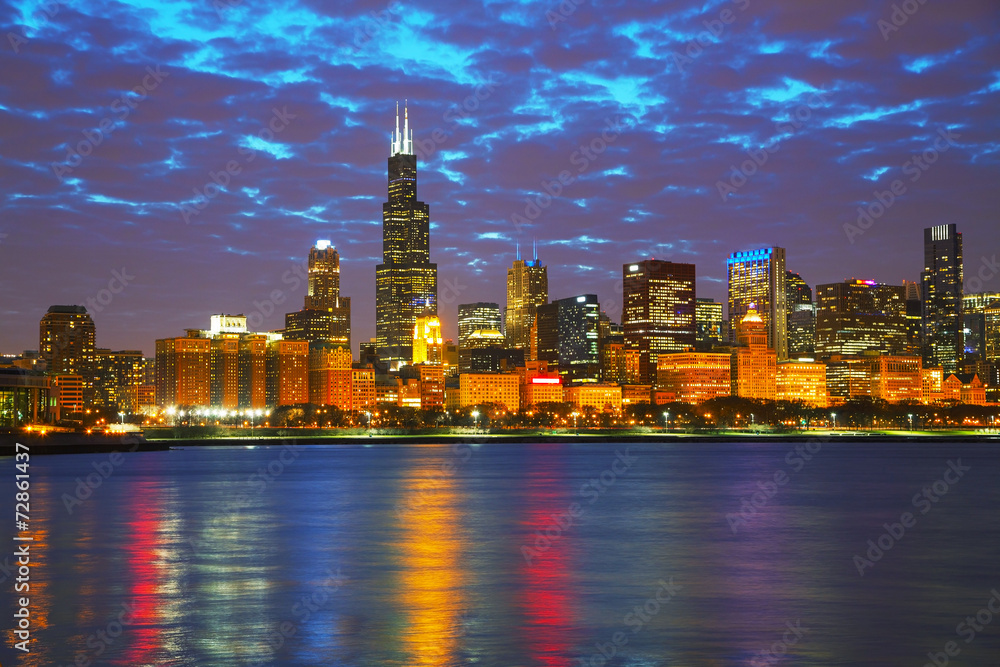 Obraz premium Chicago w centrum miasta