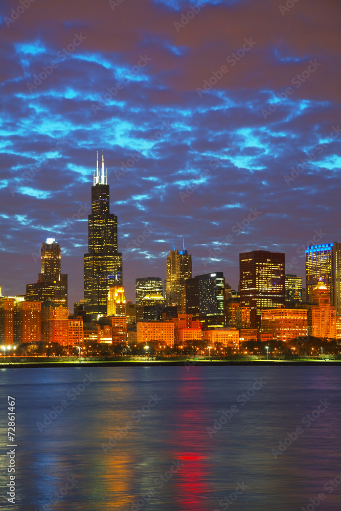 Obraz premium Chicago downtown cityscape