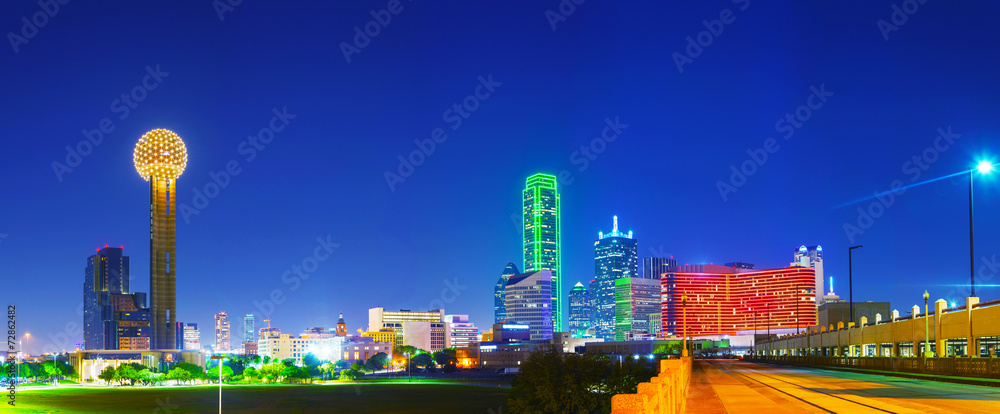 Panoramic overview of downtown Dallas