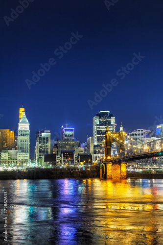 Cincinnati downtown overview
