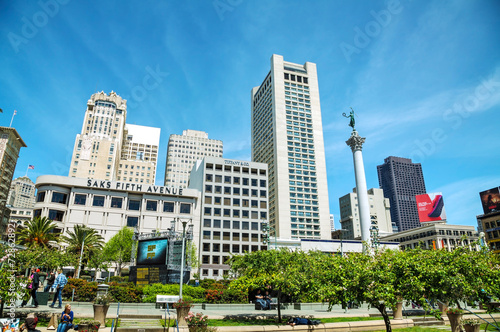 Union Square in San Francisco on a sunny day
