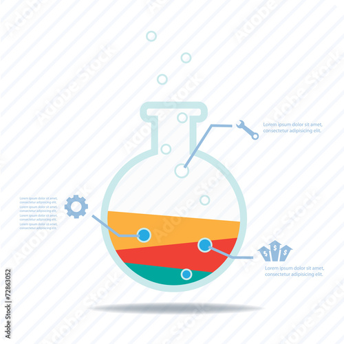 Business experiment, Colorful vector design