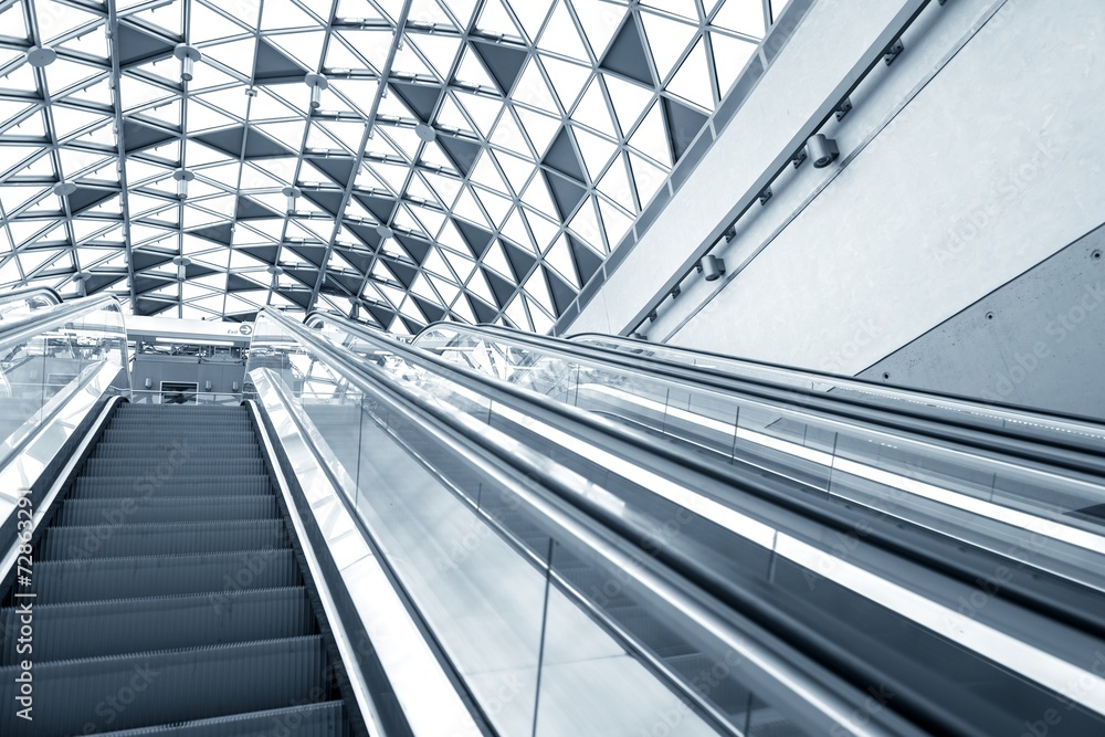 Obraz premium Futuristic architecture with large windows