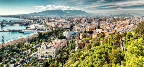 Panoramic view of Malaga city. Spain © Alex Tihonov