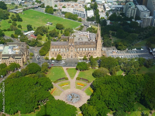 Photography Cathedral in the Hyde park in Sydney in Australia