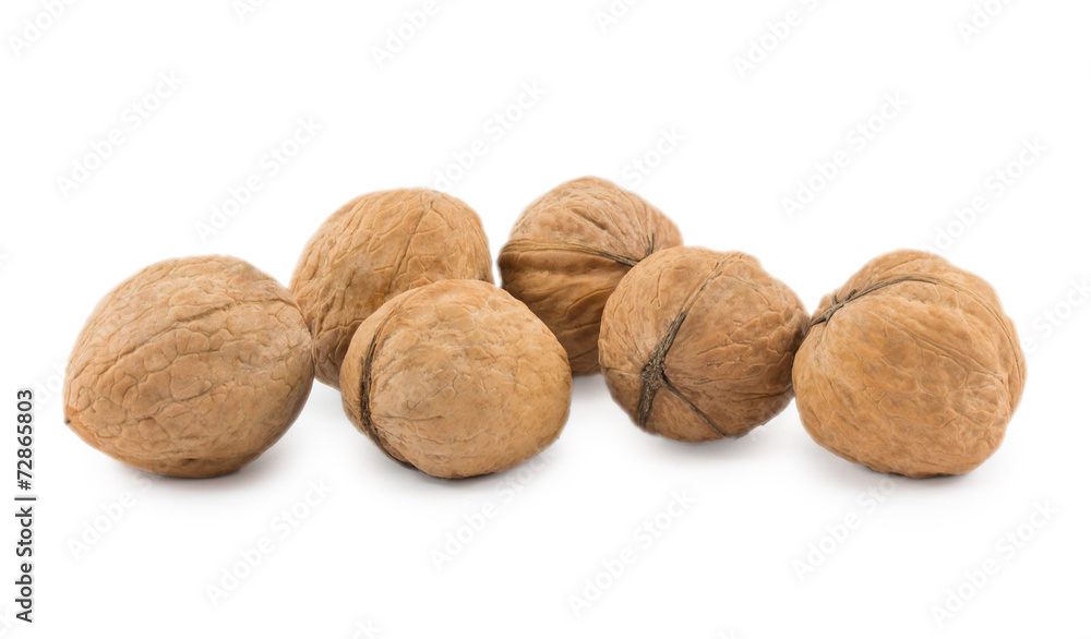 Walnuts isolated on white background Walnuts isolated on white background