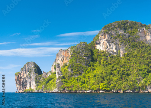 Blue Seascape High Cliff