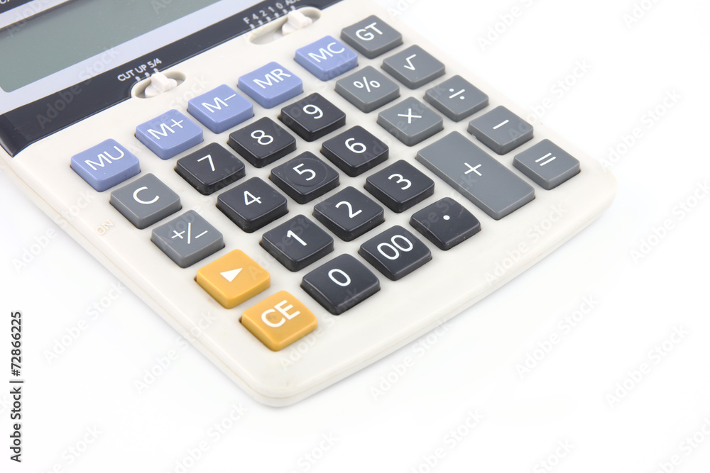 calculator on a white background calculator on a white background