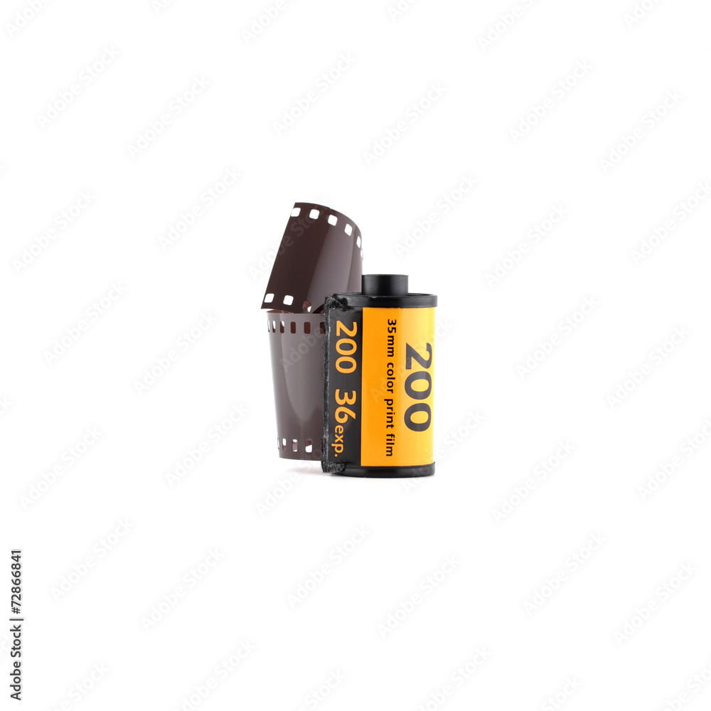 35mm film rolls isolated on white background 35mm film rolls isolated on white background