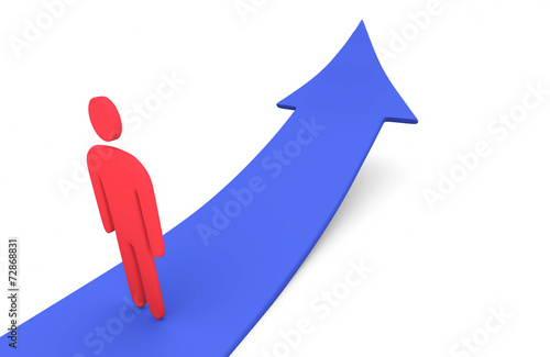 Wallpaper Mural Abstract man on the road going up. Conception the way to success Torontodigital.ca