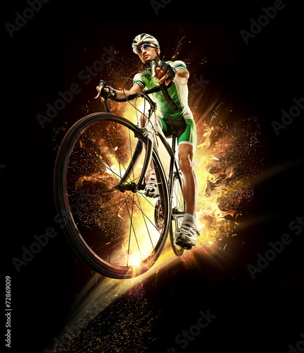 Sport. Cyclist isolated