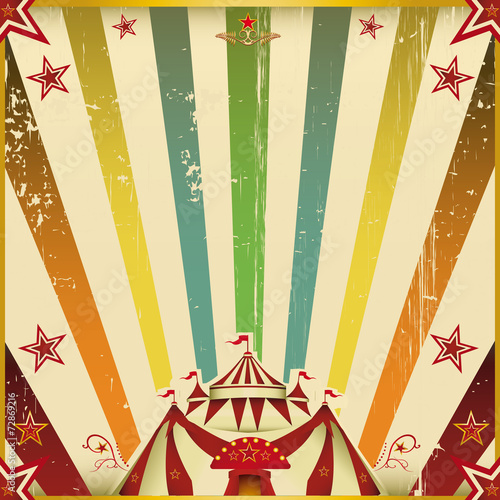 Fantastic color circus square background