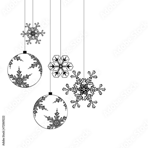 Christmas Decorations separated on white background