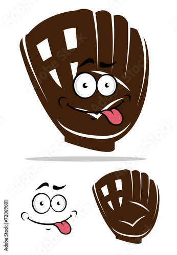 Cute cartoon baseball glove