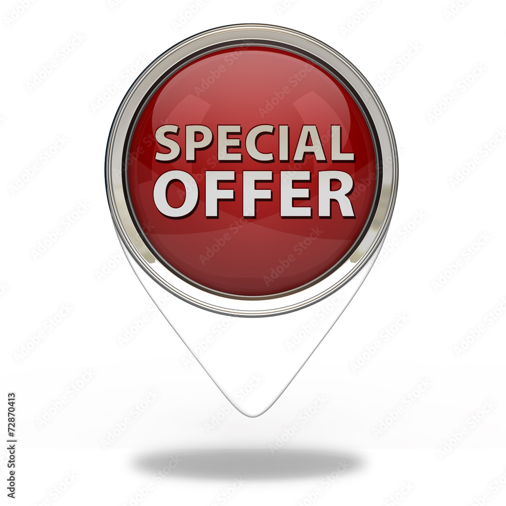 Special offer pointer icon on white background Special offer pointer icon on white background