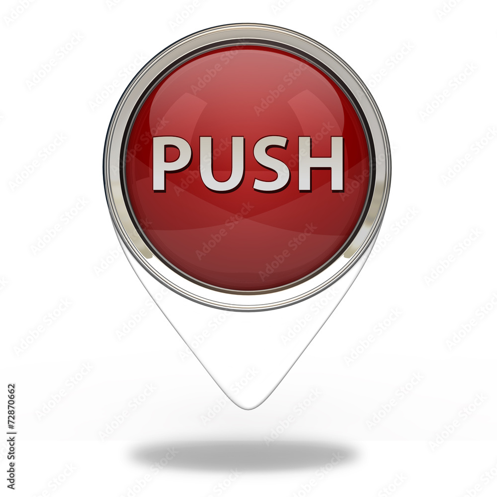 push pointer icon on white background push pointer icon on white background