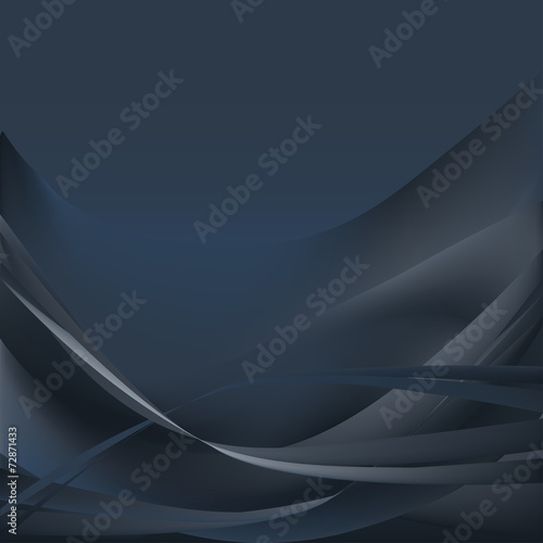 Blue dark waves abstract background