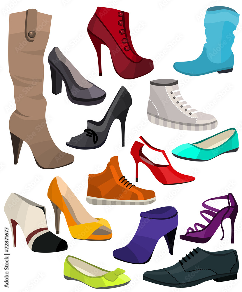 Women's fashion collection of shoes. Women's fashion collection of shoes.