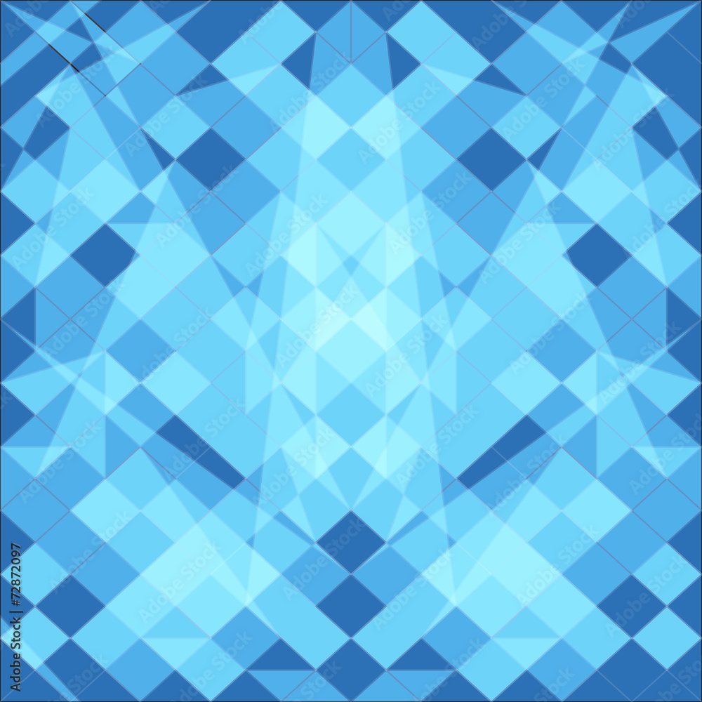 Abstract background with blue polygons. Raster. Abstract background with blue polygons. Raster.