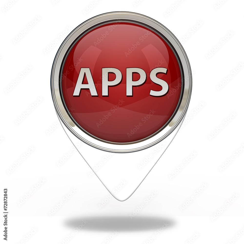 Apps pointer icon on white background Apps pointer icon on white background