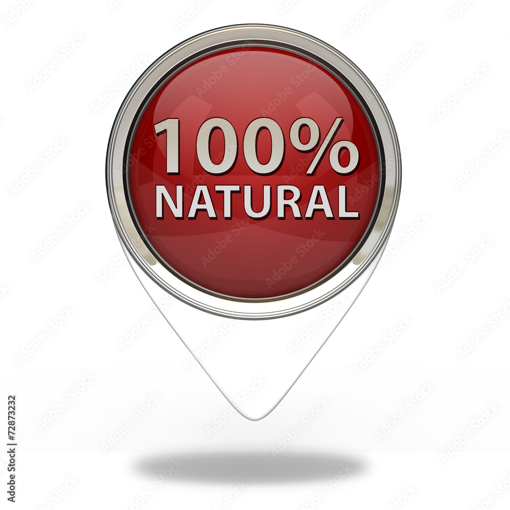 100% natural pointer icon on white background 100% natural pointer icon on white background