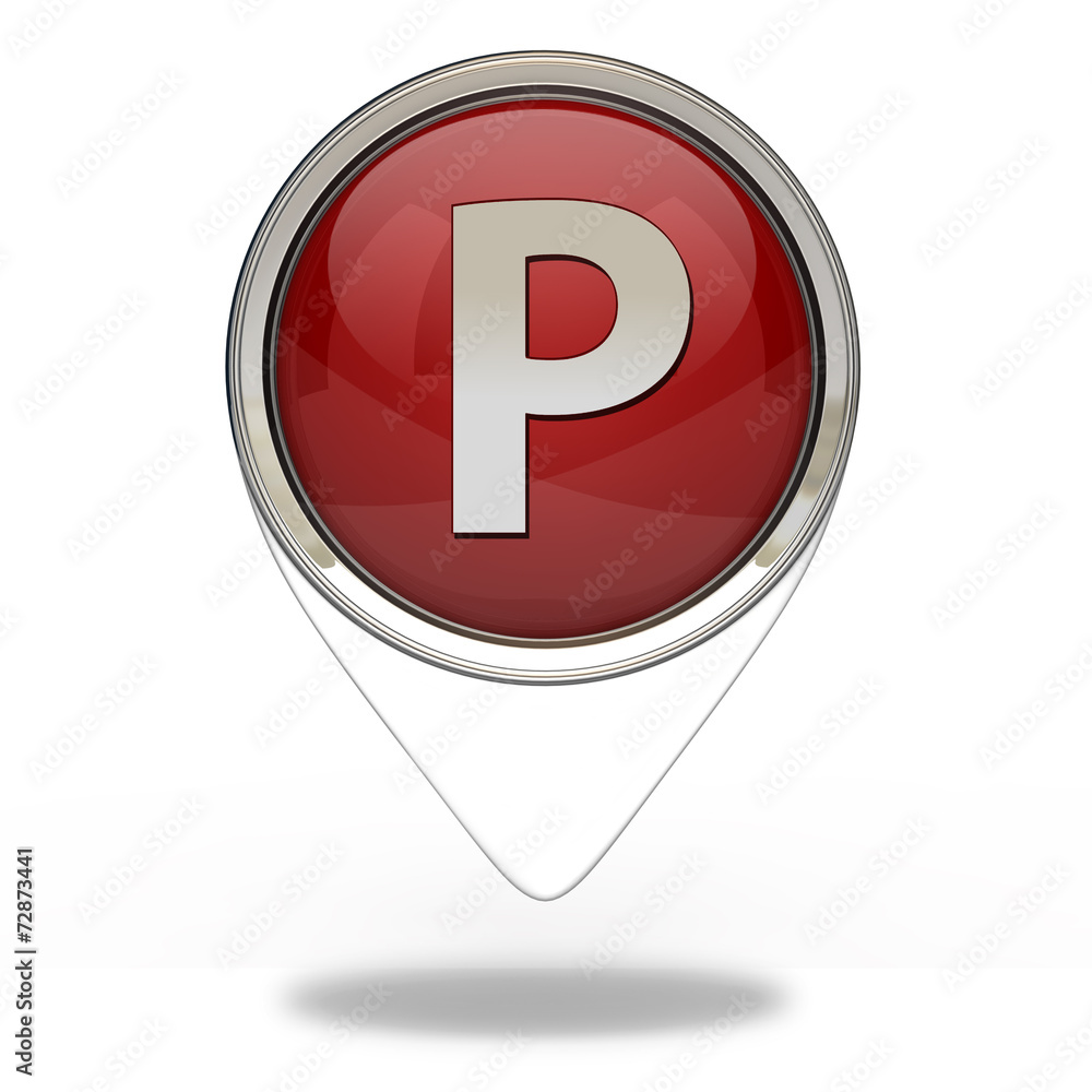 Parking pointer icon on white background Parking pointer icon on white background