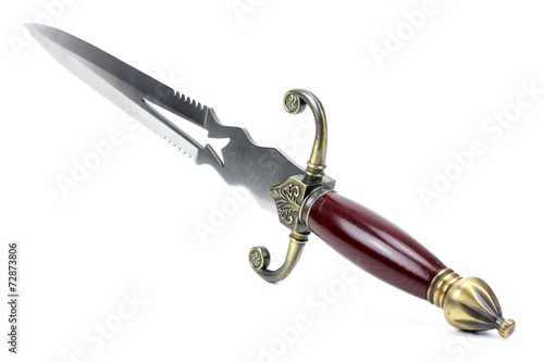 Fantasy style dagger isolated on white photo