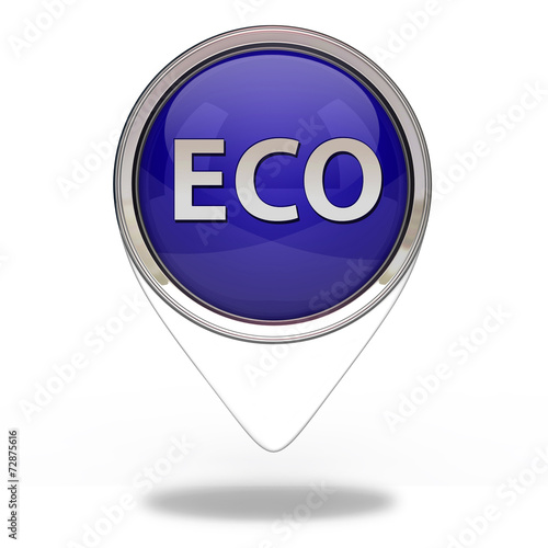 eco pointer icon on white background