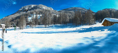 Winter landscape in Pragelato
