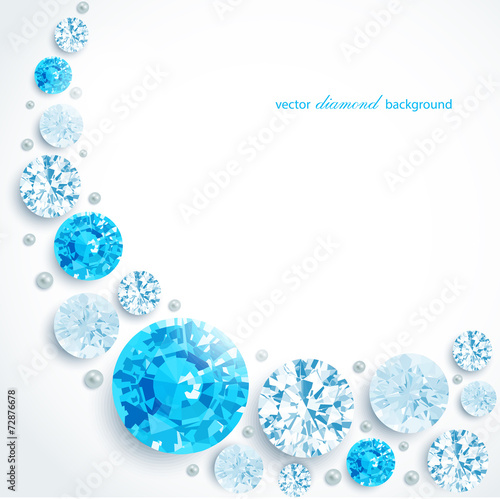 Abstract background with diamonds and pearls
