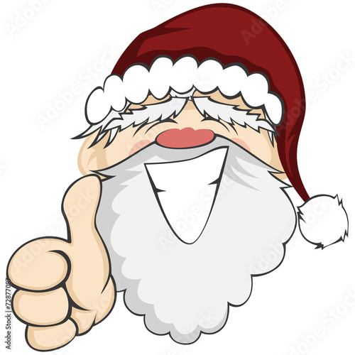 Santa Faces - Santa Claus is smiling and showing "ok"