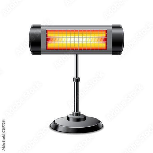 Electric heater isolated on white vector