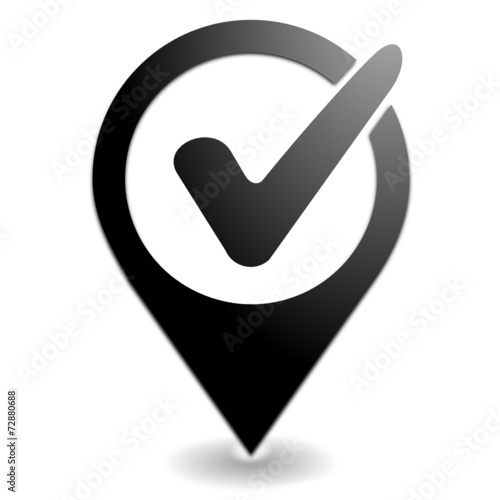 cocher sur symbole localisation noir