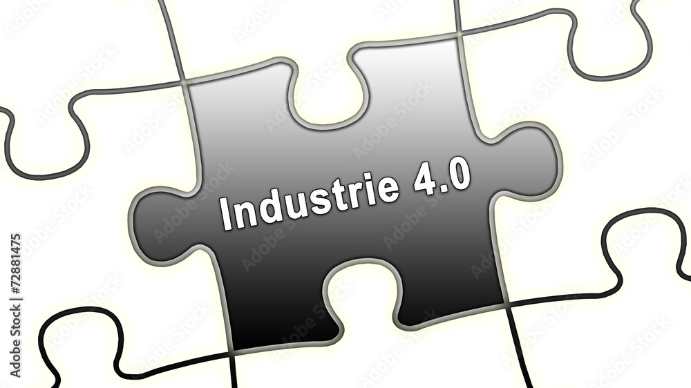 Fototapeta premium ptk50 PuzzleTeilGrafik ptk-v11 - industrie 4 0 - schwarz g2507