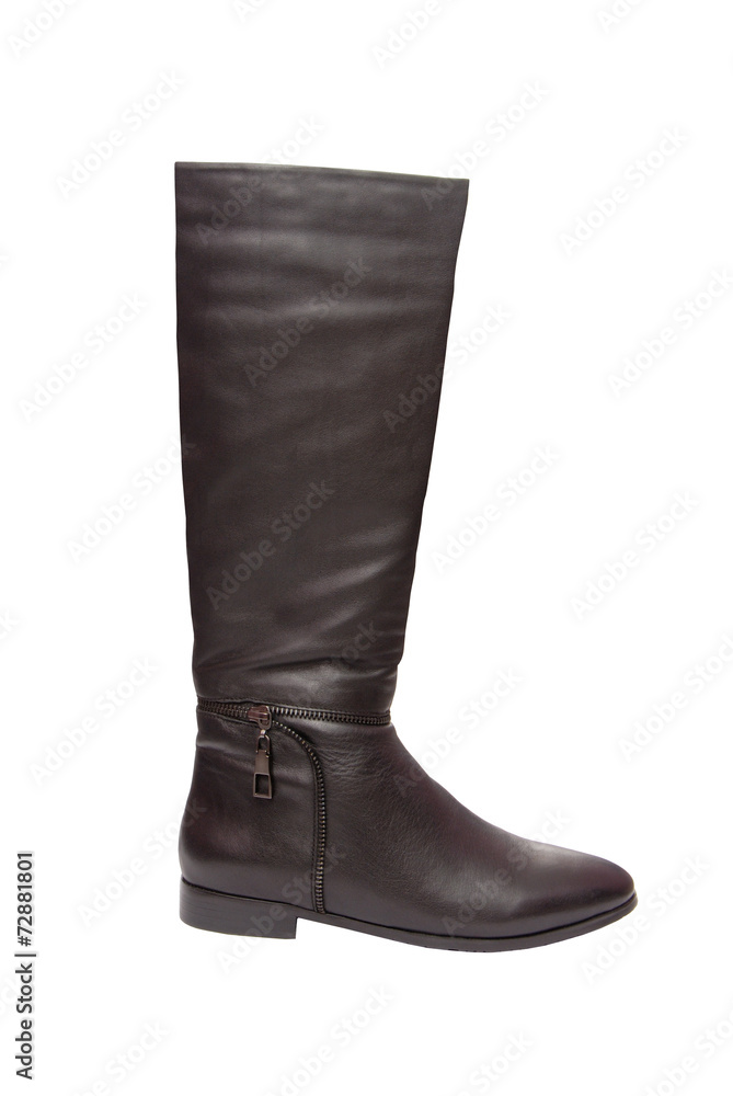 black leather high boot black leather high boot