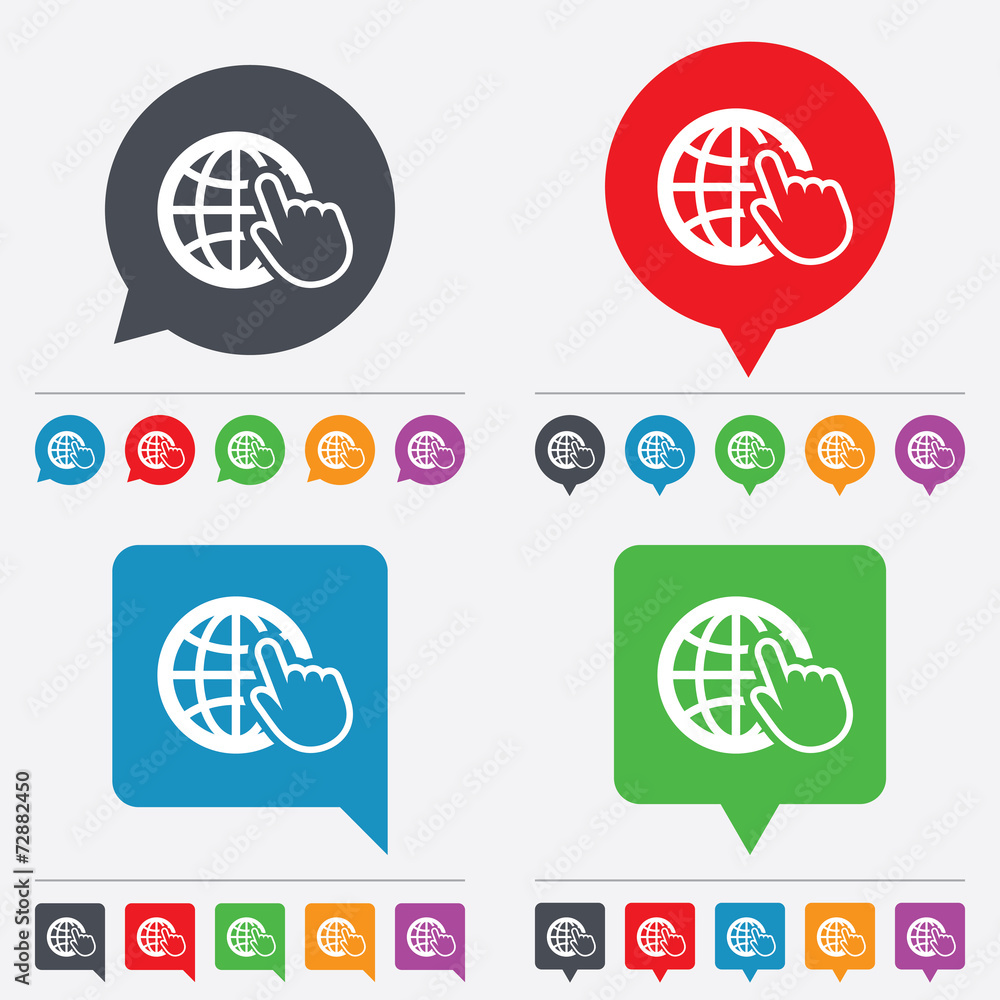 Internet sign icon. World wide web symbol. Internet sign icon. World wide web symbol.