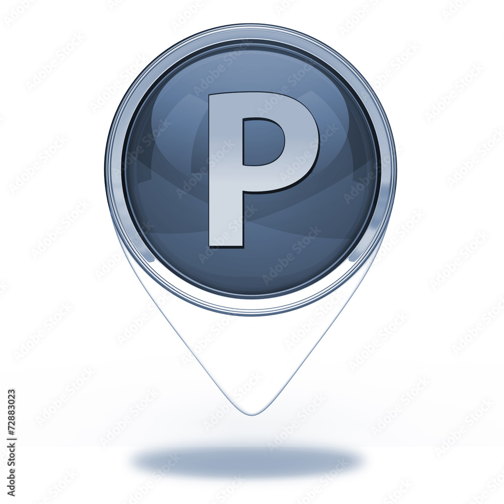 Parking pointer icon on white background Parking pointer icon on white background