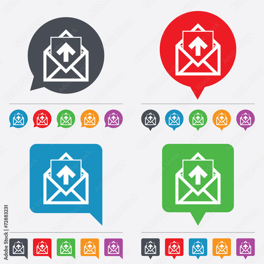 Mail icon. Envelope symbol. Outbox message sign Mail icon. Envelope symbol. Outbox message sign