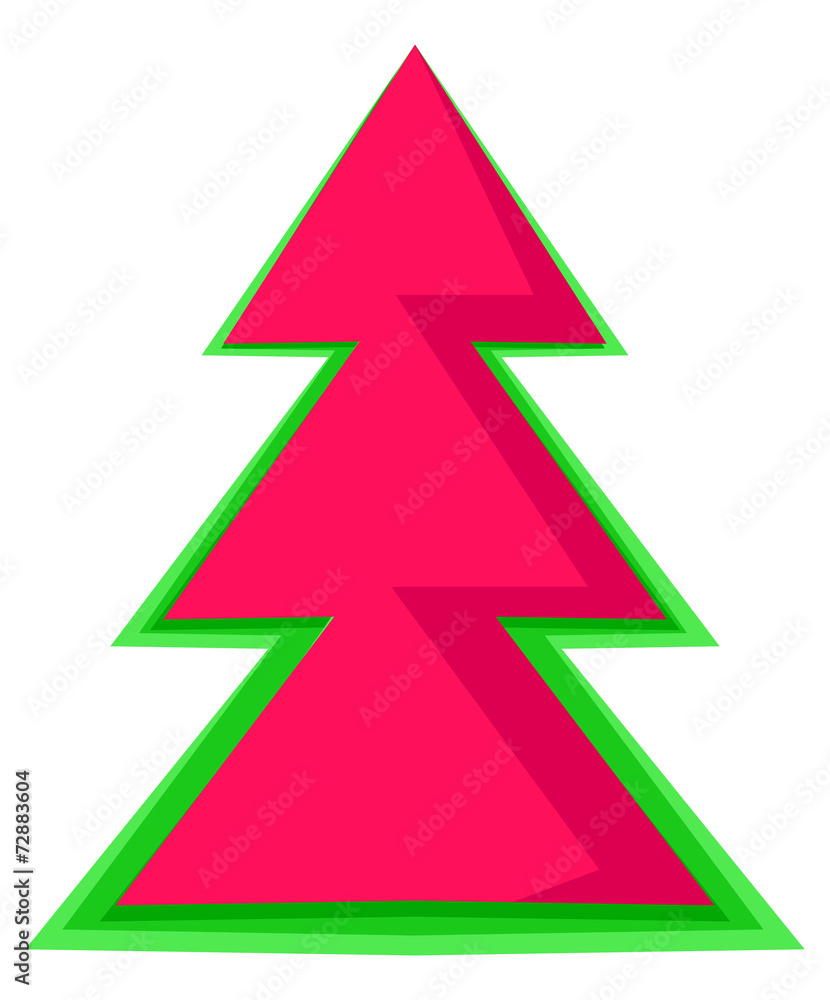 Abstract Red Christmas Tree Design Abstract Red Christmas Tree Design