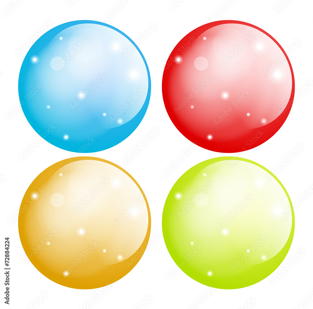 Colorful Glossy Buttons Set Colorful Glossy Buttons Set