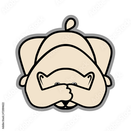 drawing of a polar bear on a white background